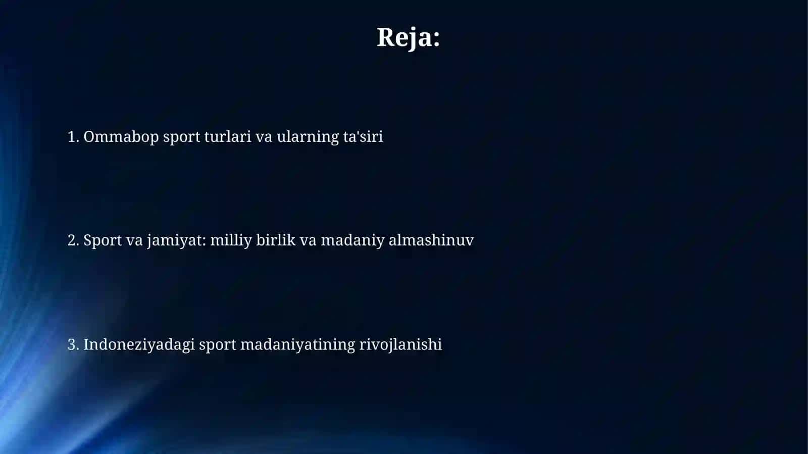 Indoneziyada sport madaniyati 2