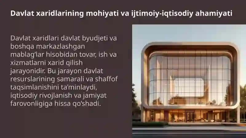 Davlat xaridlari jarayoniga doir umumiy talablar 2