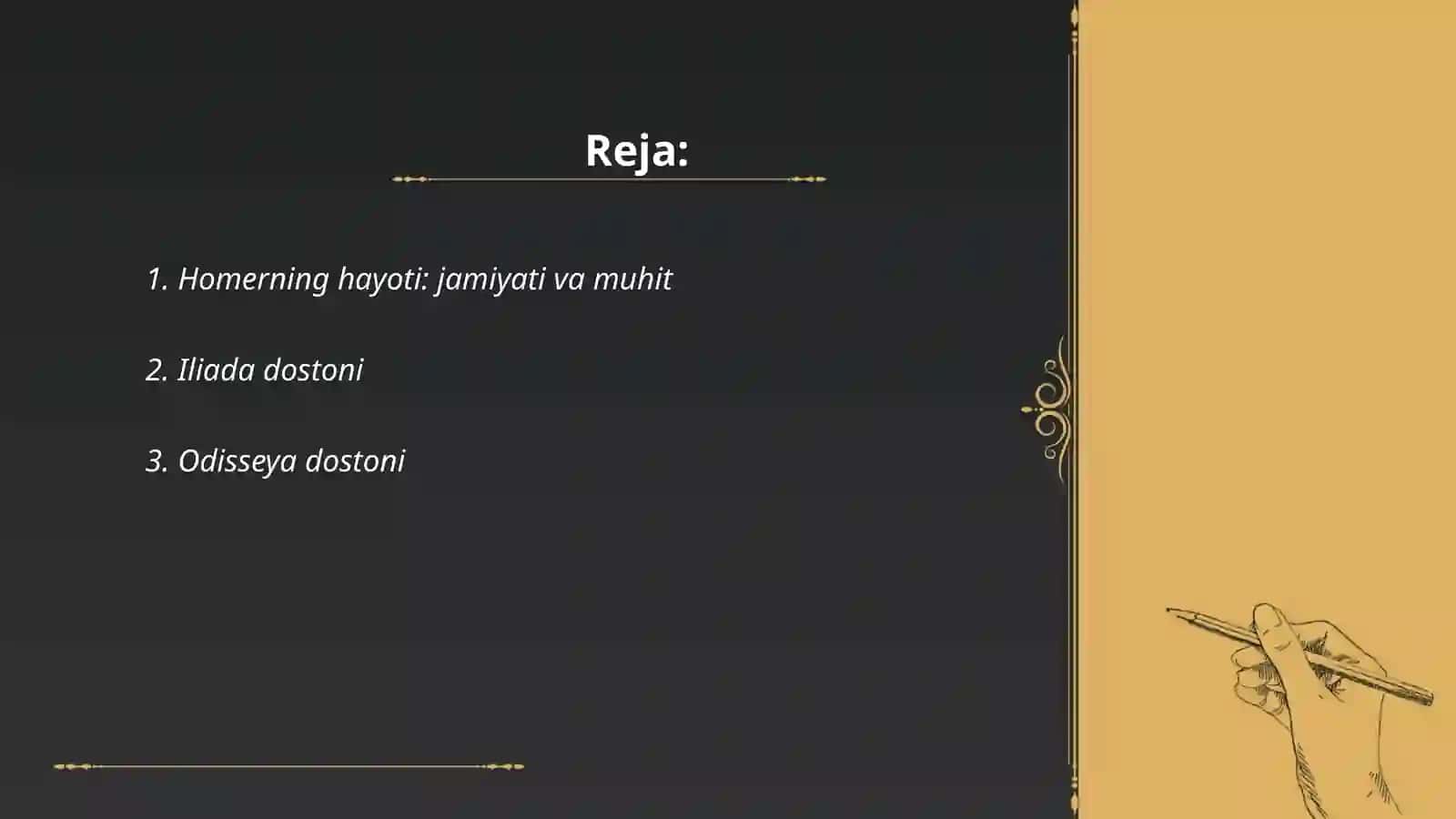 Homer hayoti va asarlari 2