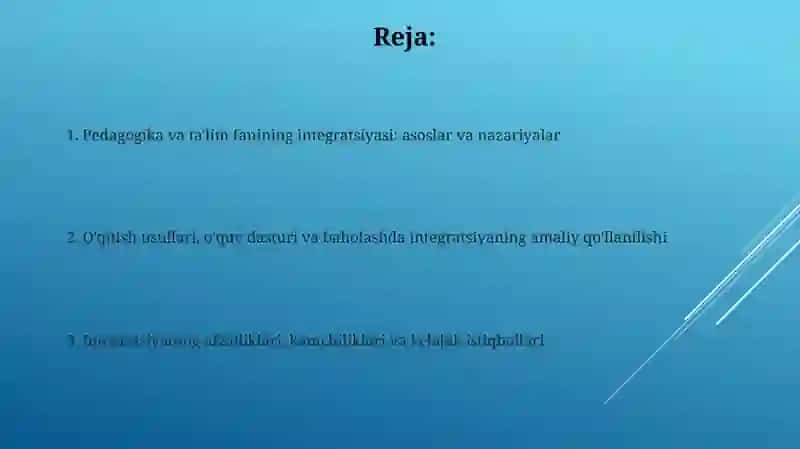 Pedagogika va tarbiya fanini integratsiyalash 2