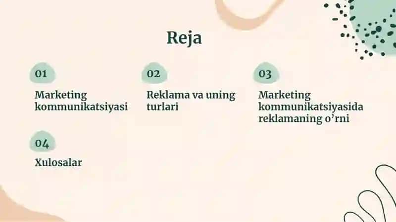Marketing kommunikatsiya tizimida reklama. 2
