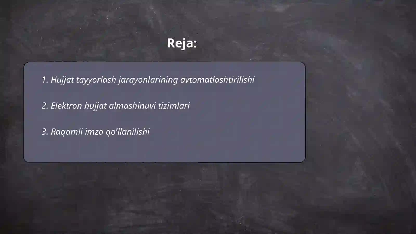 Hujjatchilikning takomillashuvi 2