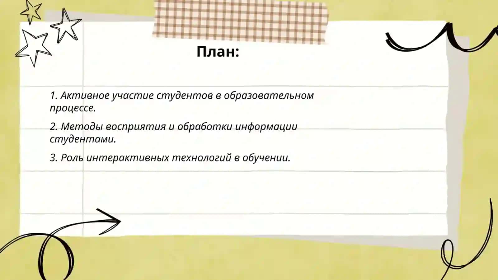 Участие студентов в освоении основных и дополнительных профессиональных образовательных программ. Восприятие, запись и усвоение материала 2