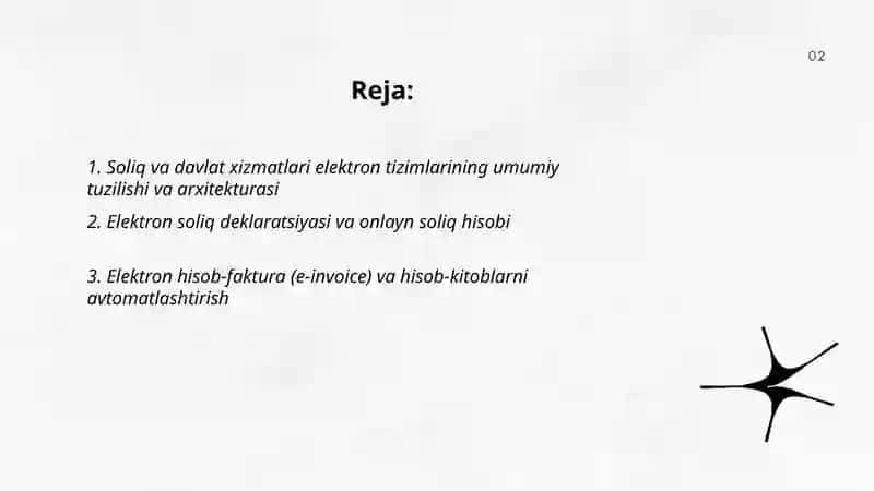 Soliq va davlat xizmatlari elektron tizimlari 2