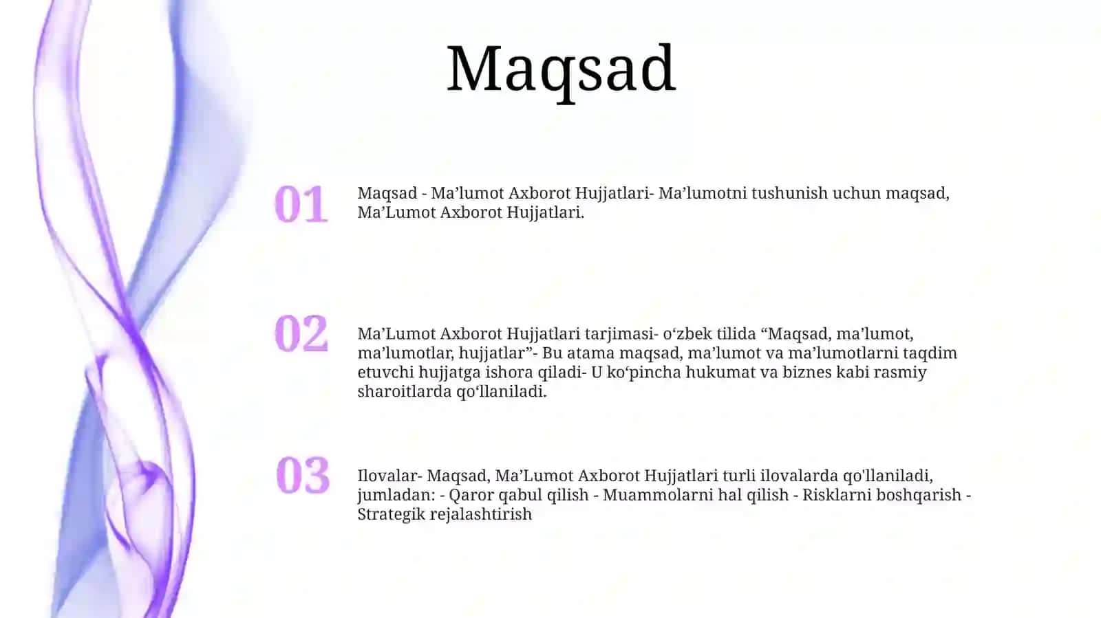 MaʼLumot Axborot Hujjatlari 2