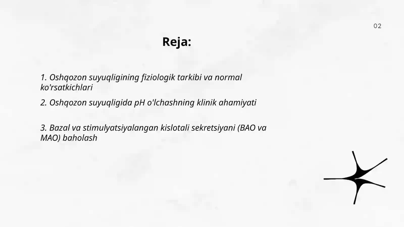 Oshqozon suyuqligi tashhisining klinik ahamyati 2