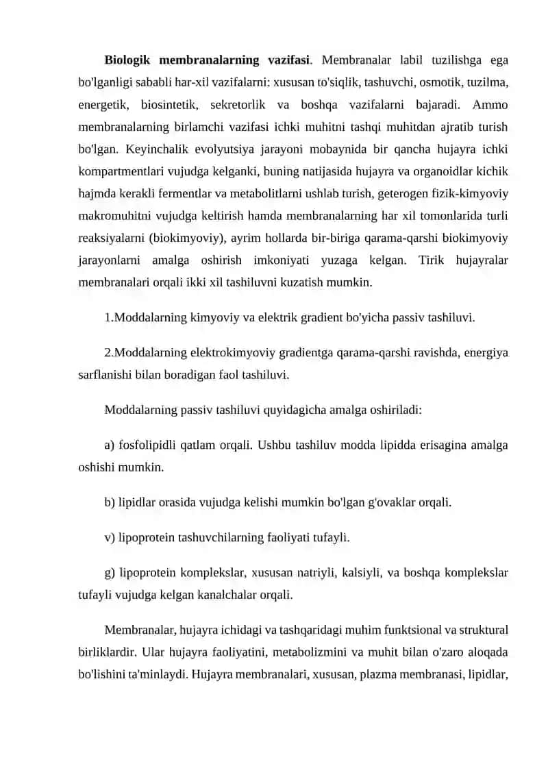 Biologik Membranalar 2