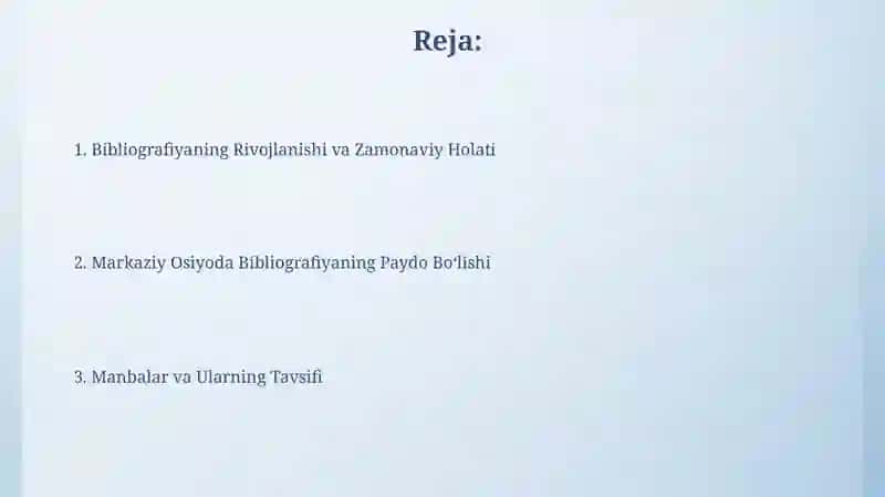 Markaziy Osiyo bibliografiyasining xalqaro aloqalari 2