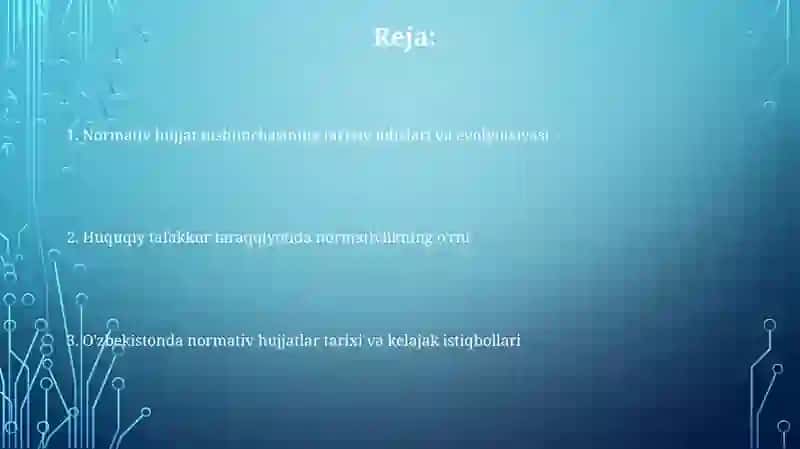 Normativ hujjatlar tarixi 2