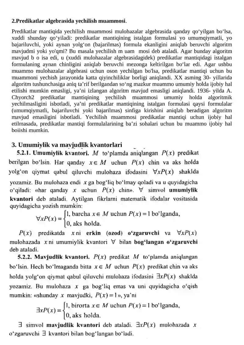 Predikat tushunchasi 2