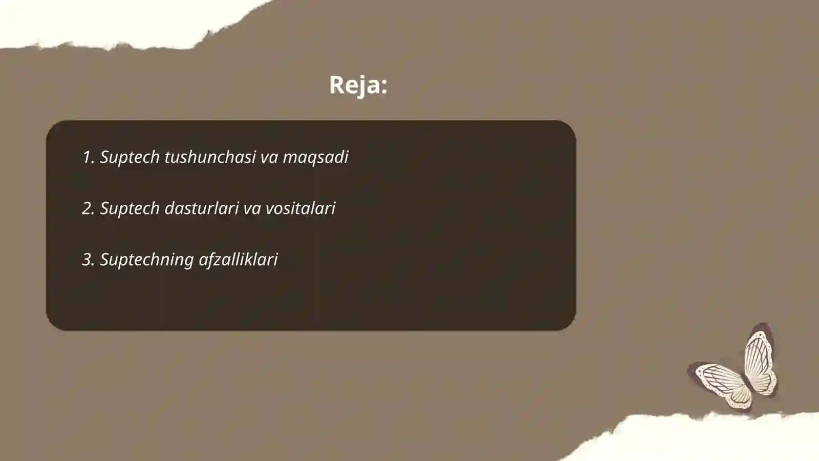 Suptech tushunchasi 2