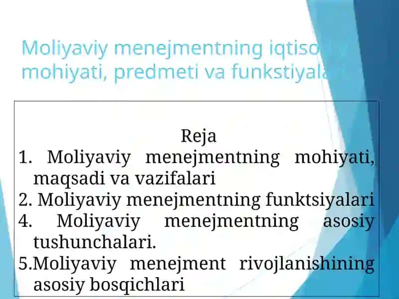 Moliyaviy menejment 2