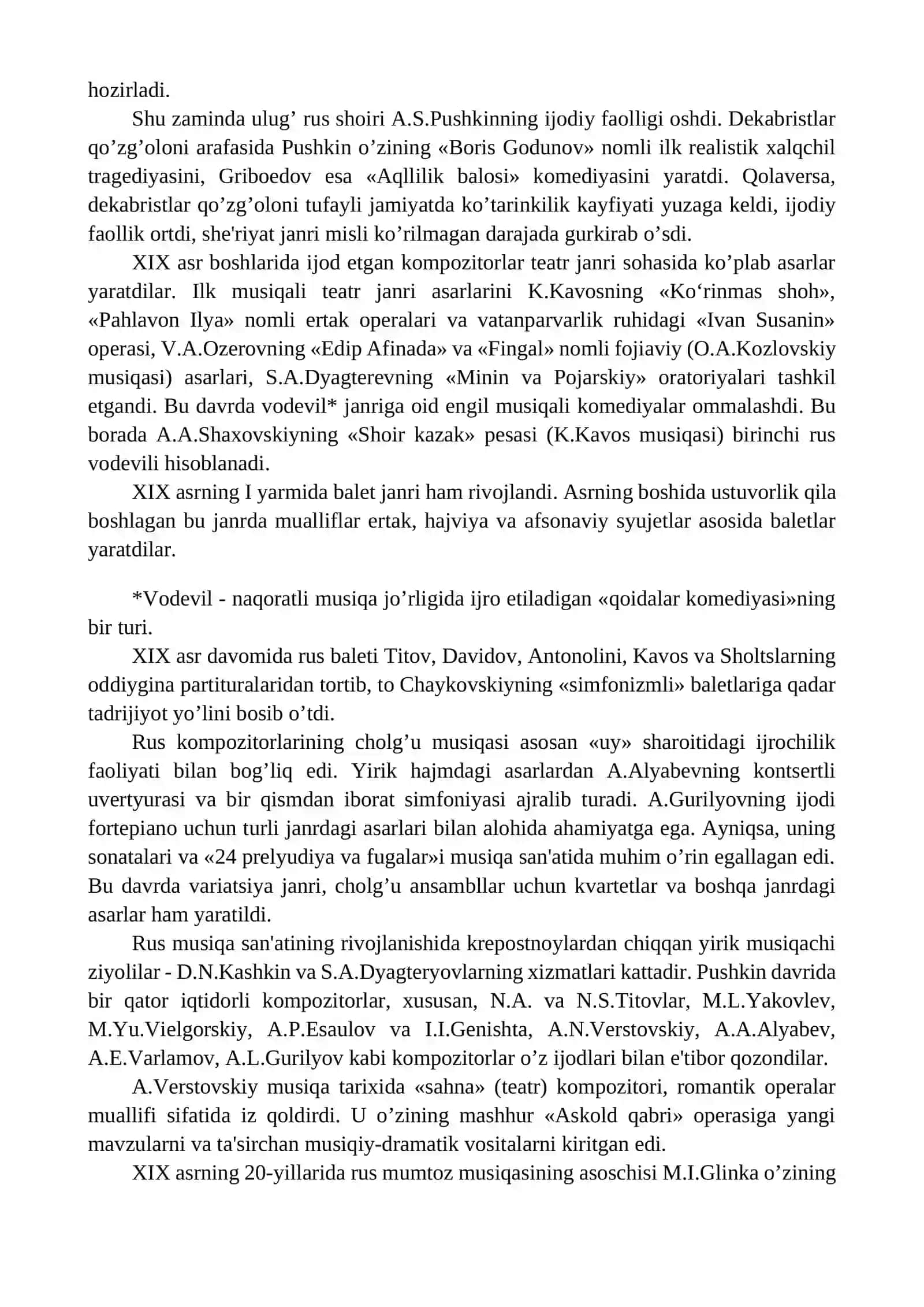 XIX asr rus musiqa madaniyati 2