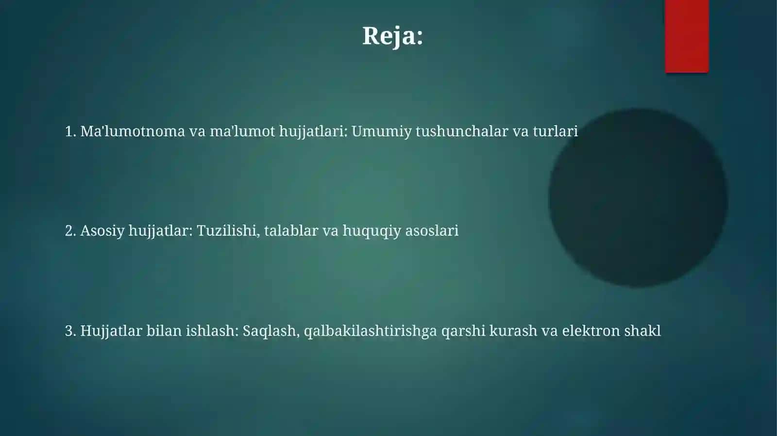 Ma'lumotnoma va ma'lumot hujjatlari 2