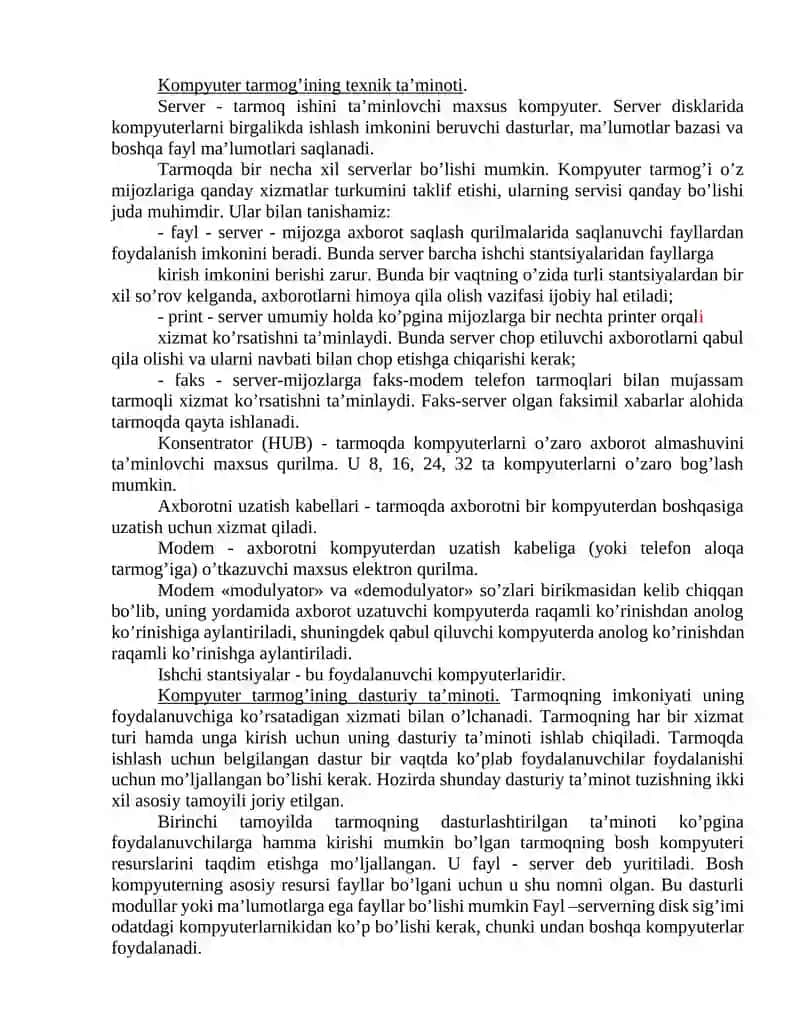 Kompyuter tarmoqlari 2