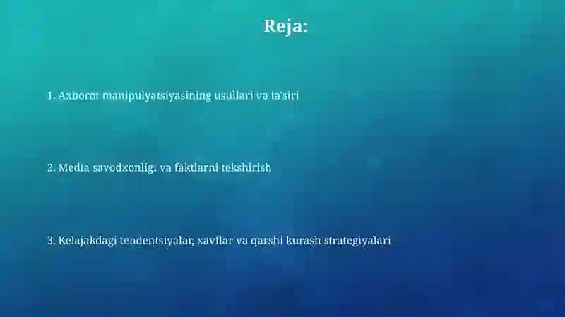 Axborot manipulyatsiyasi - usullari va ta'siri 2