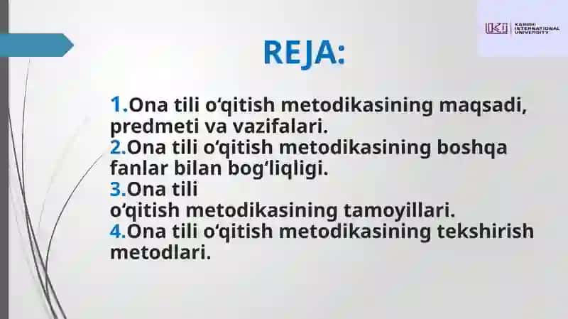 Ona tili va uni o'qitish metodikasi 2