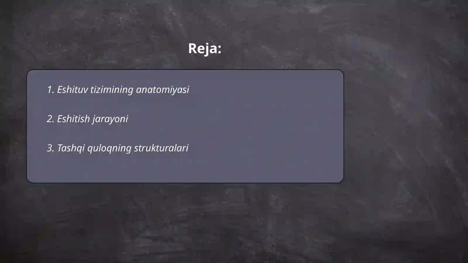 Eshituv va muvozanat azolari 2