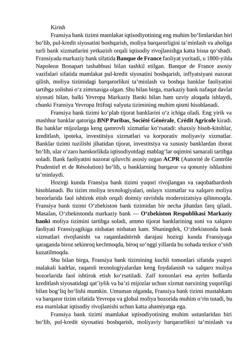 Fransiya bank tizimi 2