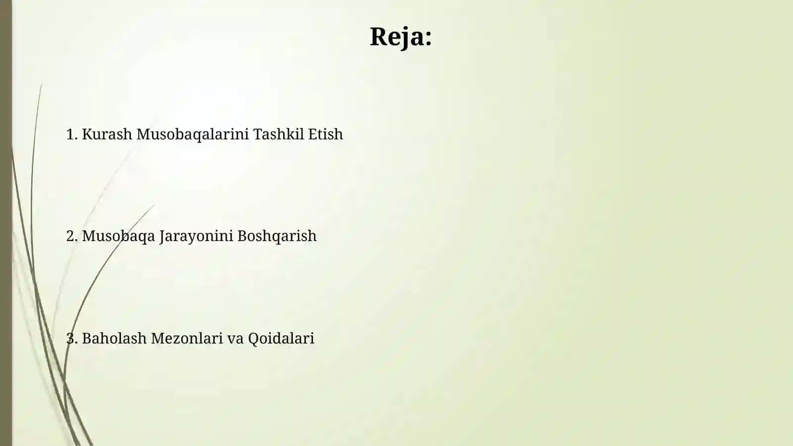 Kurash musobaqalarini tashkil etish 2
