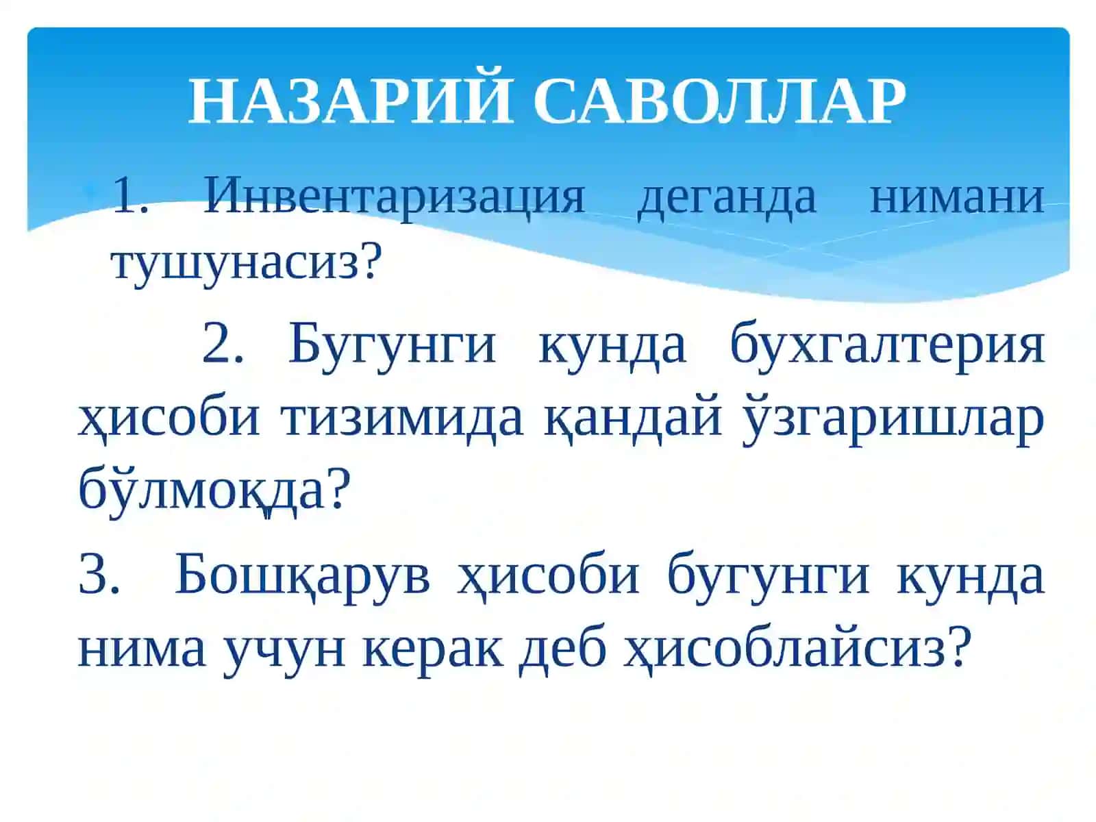 BUXGALTERIYA HISOBI VA NAZORATI 2