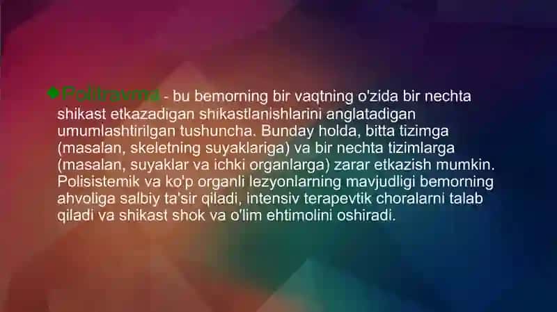 Politravmalarda tekshirish taktikasi 2