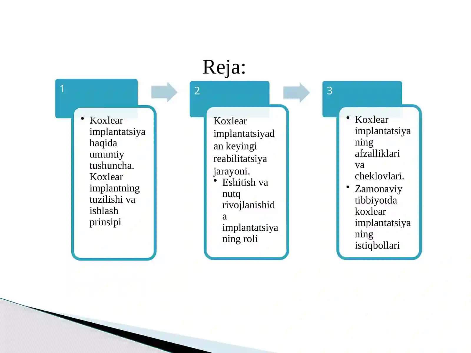 Koxlear implantatsiya haqida umumiy tushuncha. Koxlear implantatsiyaning rivojlanish tarixi 2