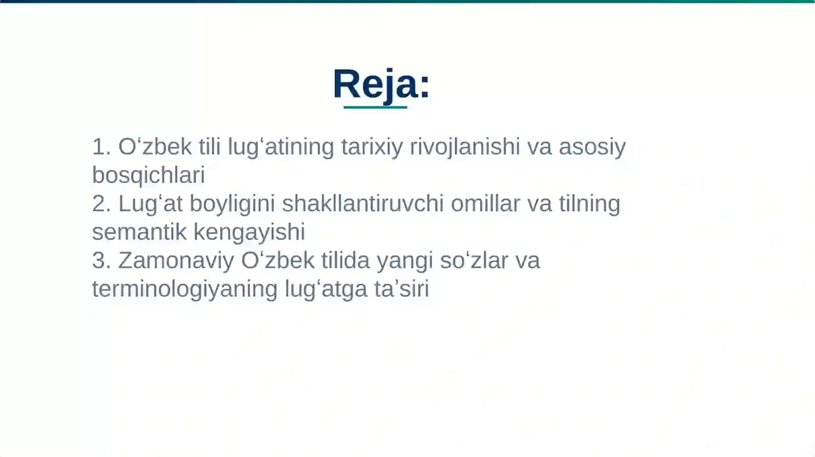 Oʻzbek tili lugʻat boyligi 2