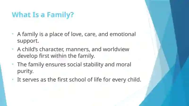 Family values, child upbringing and family traditions 2