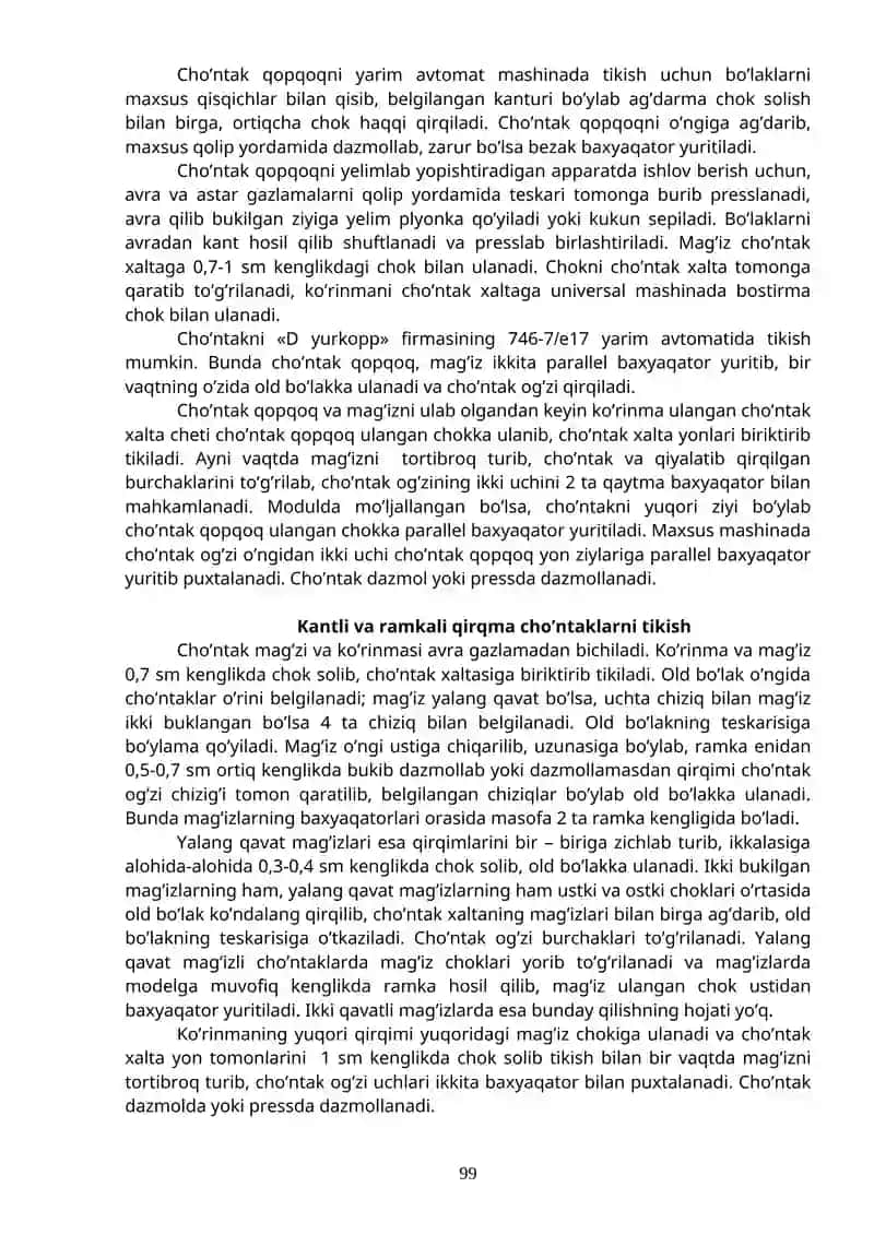 Qopqoqli qirqma cho'ntakni tikish 2