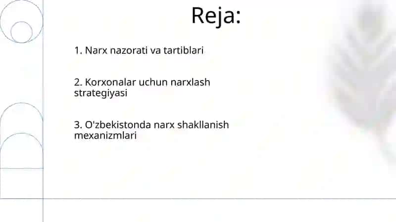 OʻZBEKISTONDA NARX VA NARXNI BELGILASH SIYOSATI 2