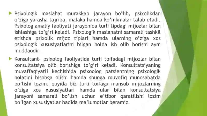 Psixologik maslahat 2