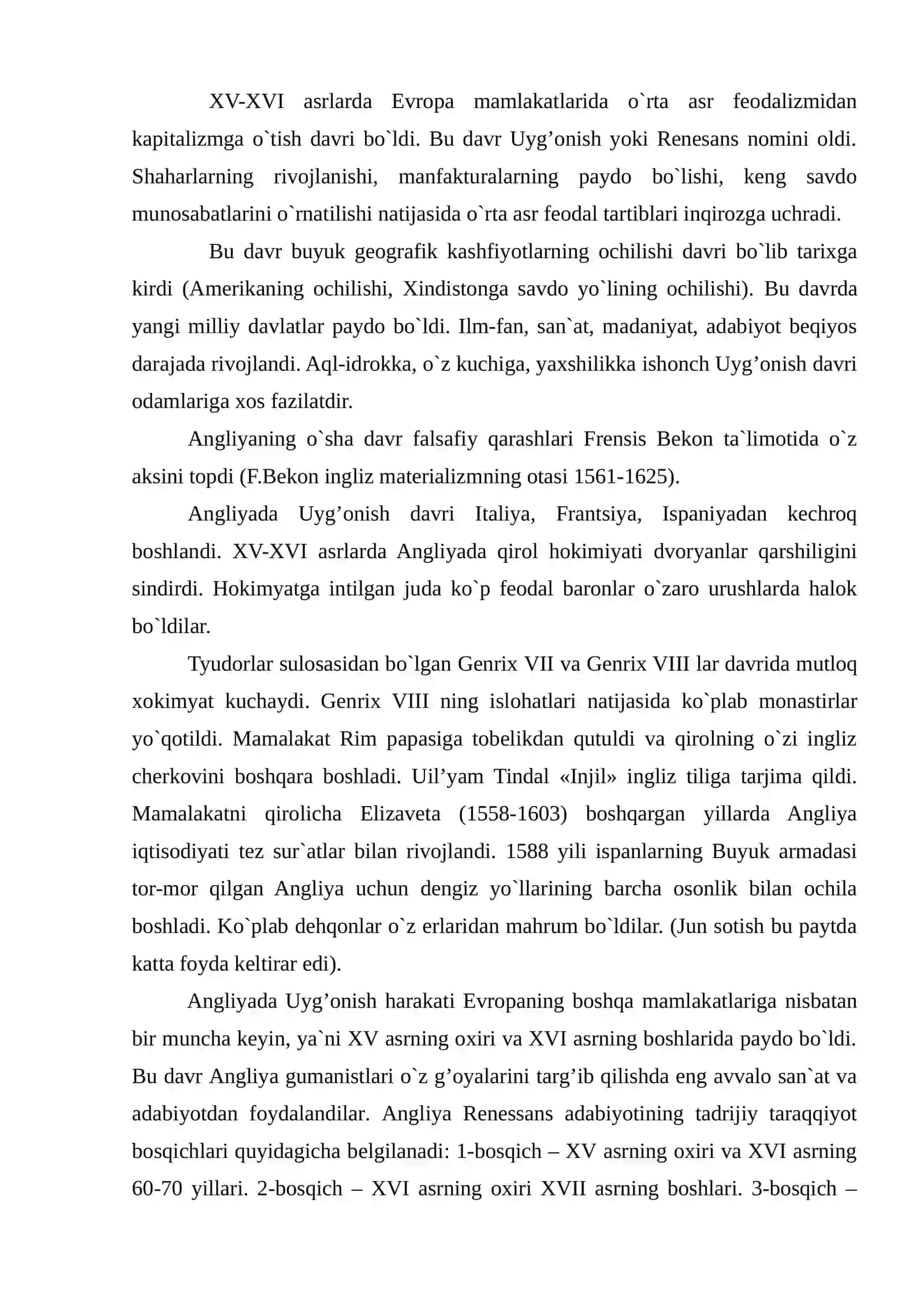Angliyada uyg’onish adabiyoti 2