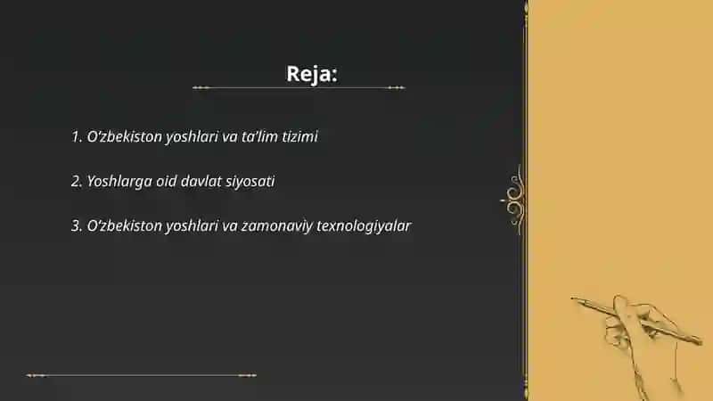 Oʻzbekiston yoshlari va taʼlim tizimi 2
