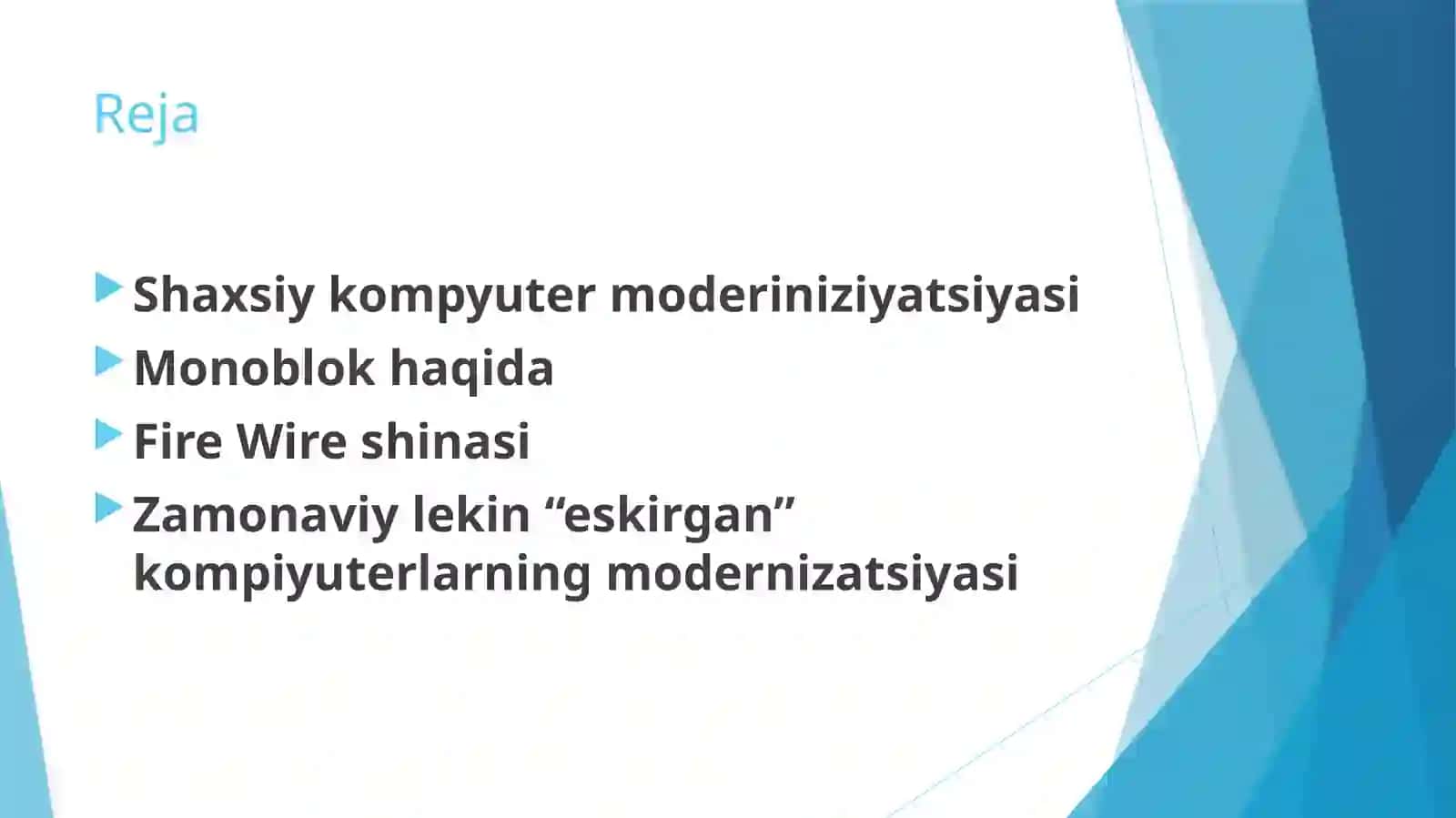 Kompyuterni yig'ish va modernizatsiya qilish 2
