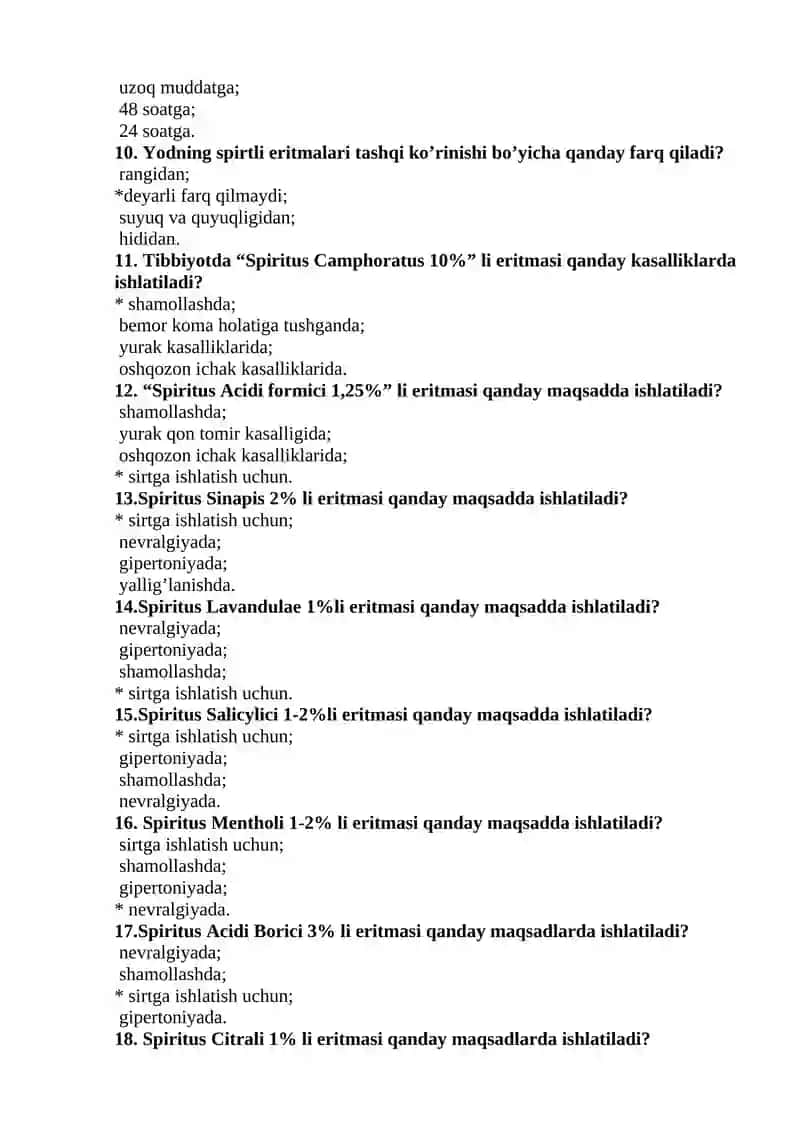 Yodning 5 va 10%li eritmalari 2