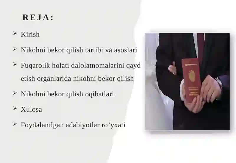Nikohnibekor qilish asoslari 2