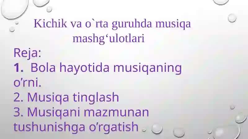 Bolalarning musiqliy ta'limi 2