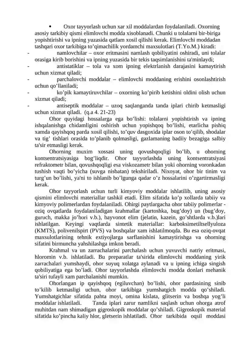 Iplarni oxorlash 2