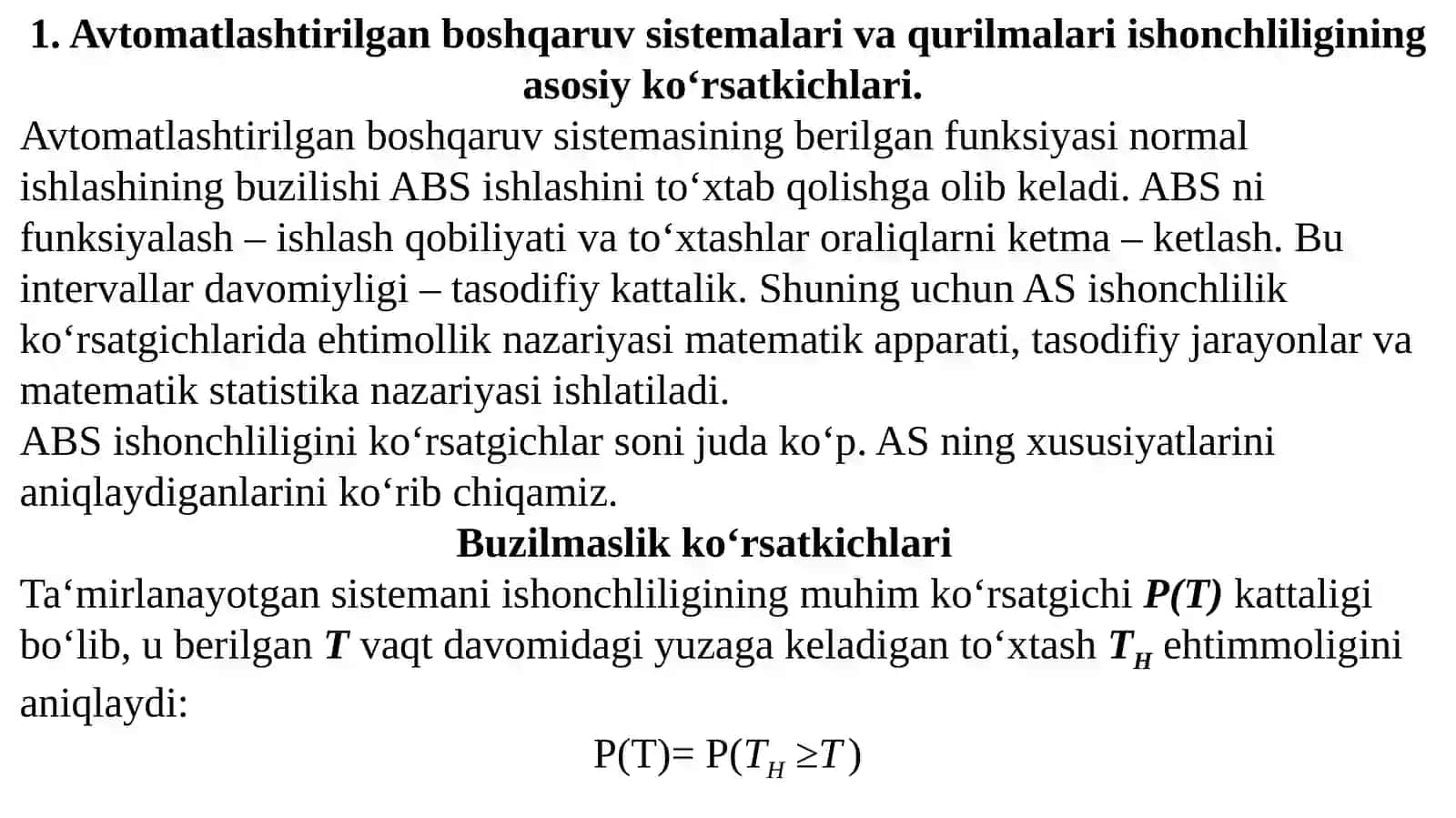 Avtomatlashtirilgan boshqaruv sistemalari 2