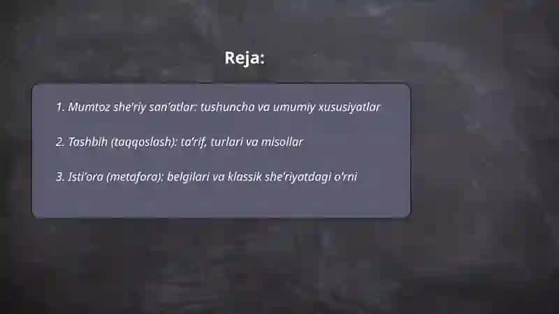 Mumtoz sheʼriy sanʼatlar haqida maʼlumot 2