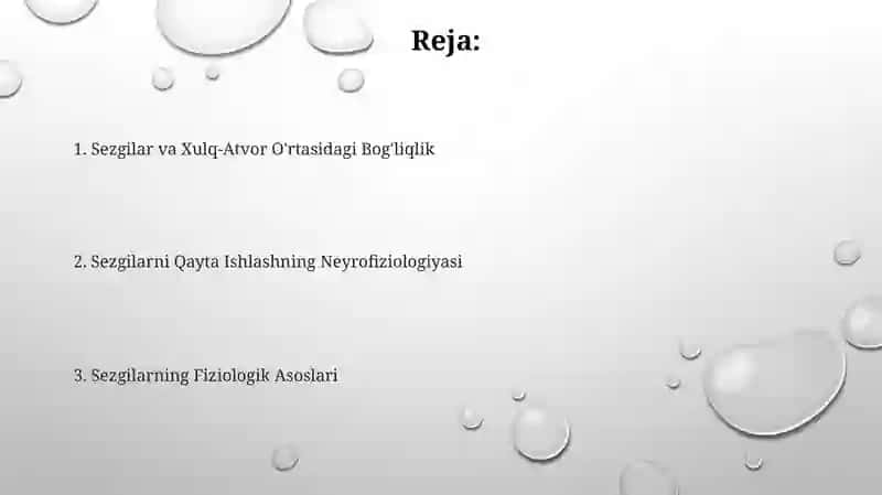 Sensor jarayonlar psixofiziologiyasi 2