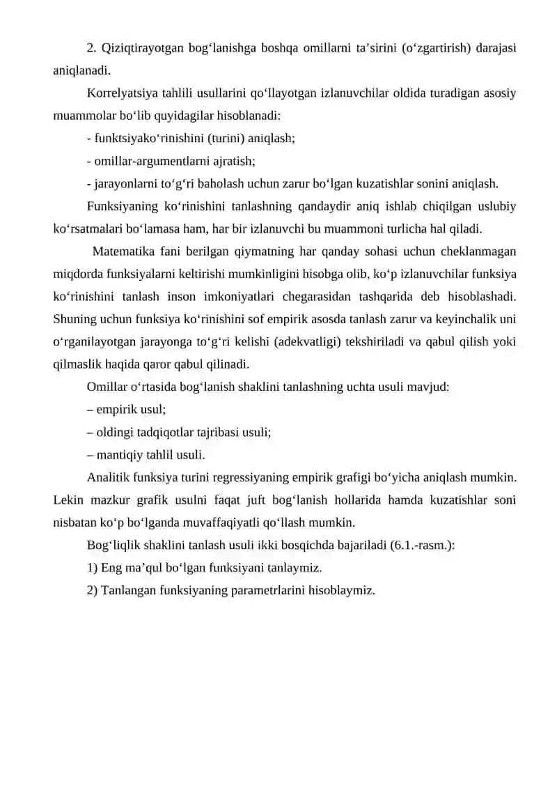 Ko‘p omilli ekonometrik tahlil 2