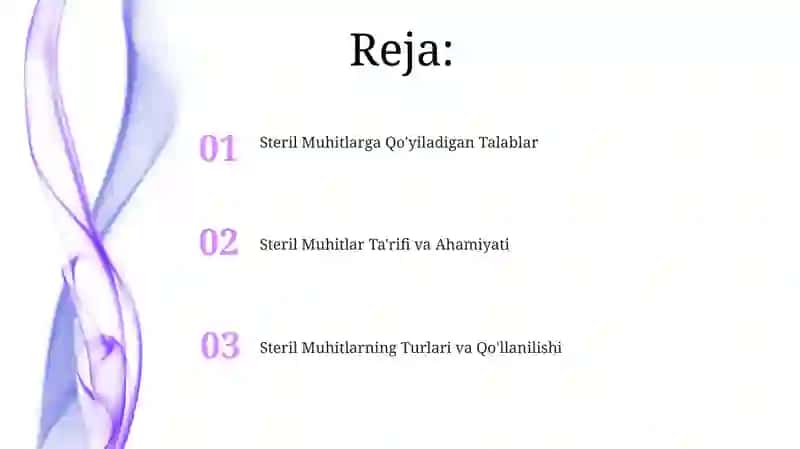 Steril Muhitlarga Qo'yiladigan Talablar 2