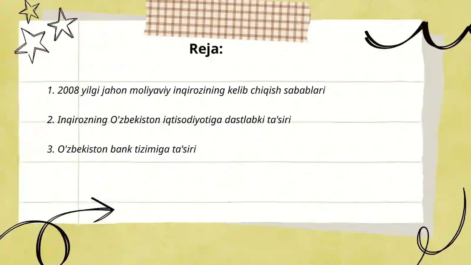 2008 yilgi jahon moliyaviy inqirozining Oʻzbekistonga tasiri va uning oqibatlarini bartaraf etish choralari 2