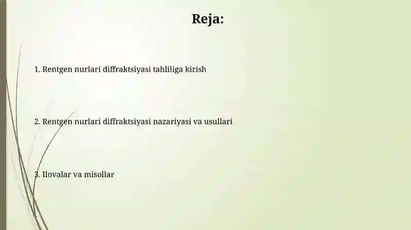 Rentgen nurlari diffraktsiyasi tahlili 2
