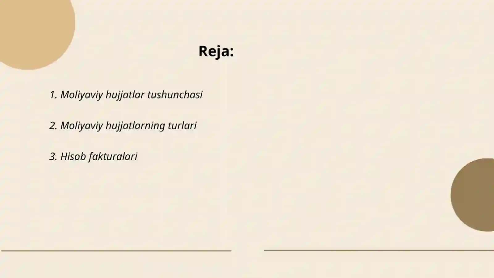 Moliyaviy hujjatlar 2