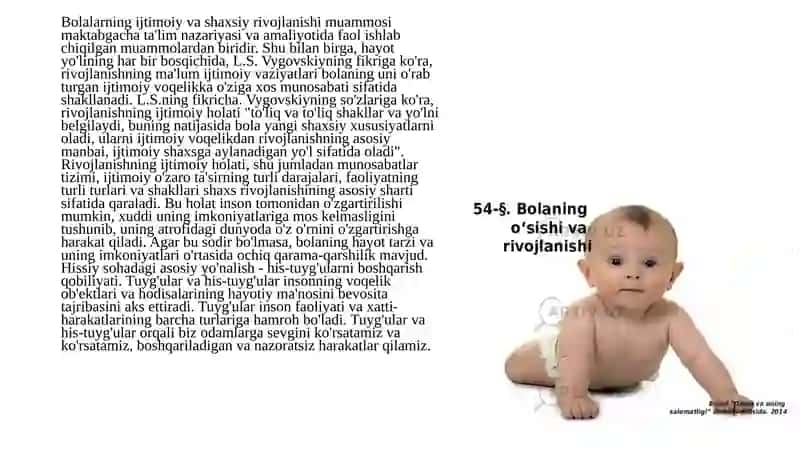 Bolaning rivojlanishi 2
