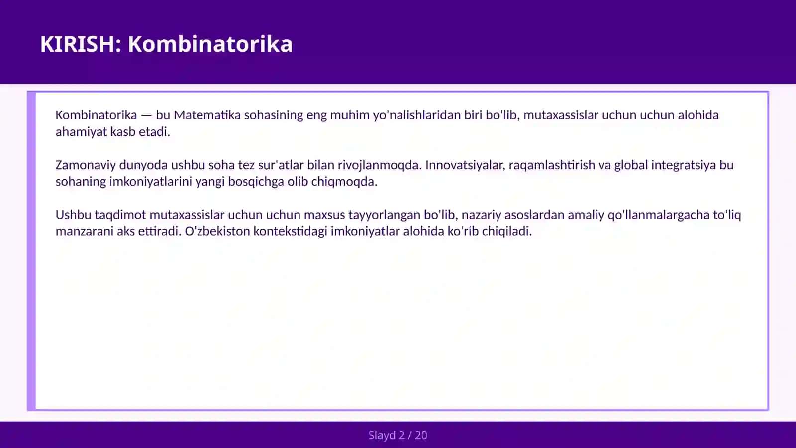 KOMBINATORIKA 2