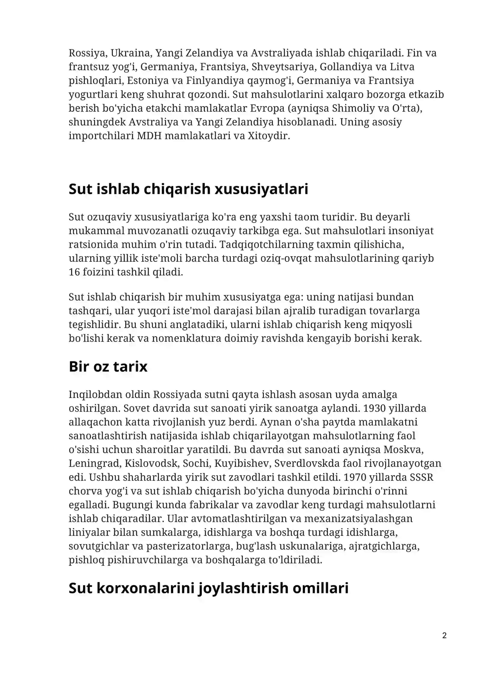 Jahon sut va go'sht sanoati 2